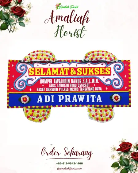 Papan Bunga Ucapan Selamat Malin Deman