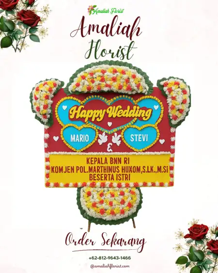 Papan Bunga Pernikahan Malin Deman